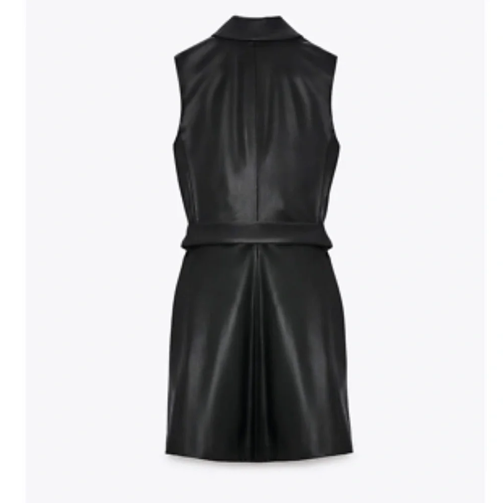 ZARA FAUX LEATHER VEST - Picture 4 of 11